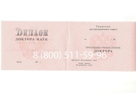 Диплом доктора наук 1995-2006 года