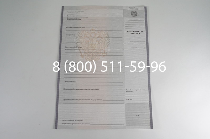 Заказать Академическая справка образца 2010-2011 год для колледжа в Нижнем Новгороде