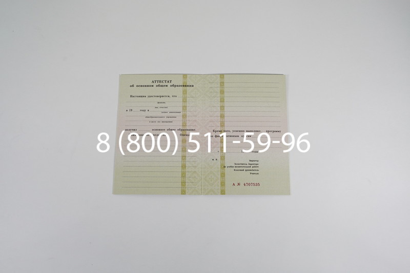 Купить Аттестат за 9 класс 1994-2006 годов в Нижнем Новгороде