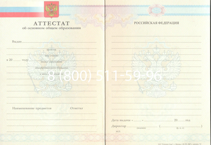 Купить Аттестат за 9 класс 2007-2010 годов в Нижнем Новгороде Купить Аттестат за 9 класс 2007-2010 годов в Нижнем Новгороде