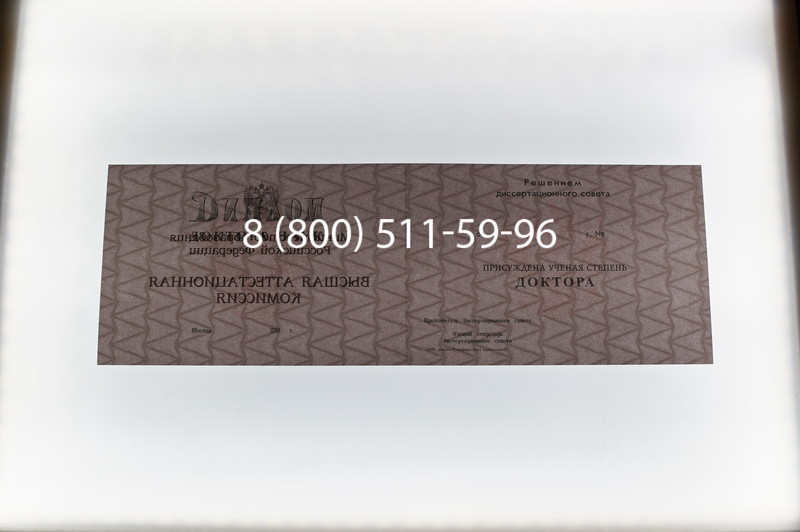 Заказать Диплом доктора наук 1995-2006 года в Нижнем Новгороде