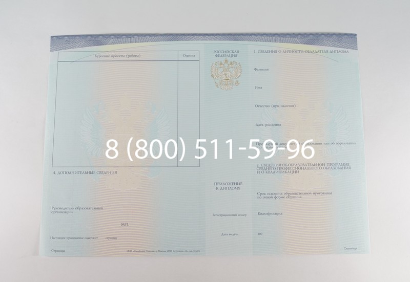 Диплом техникума (Спецбланк) 2014-2026 года в Нижнем Новгороде