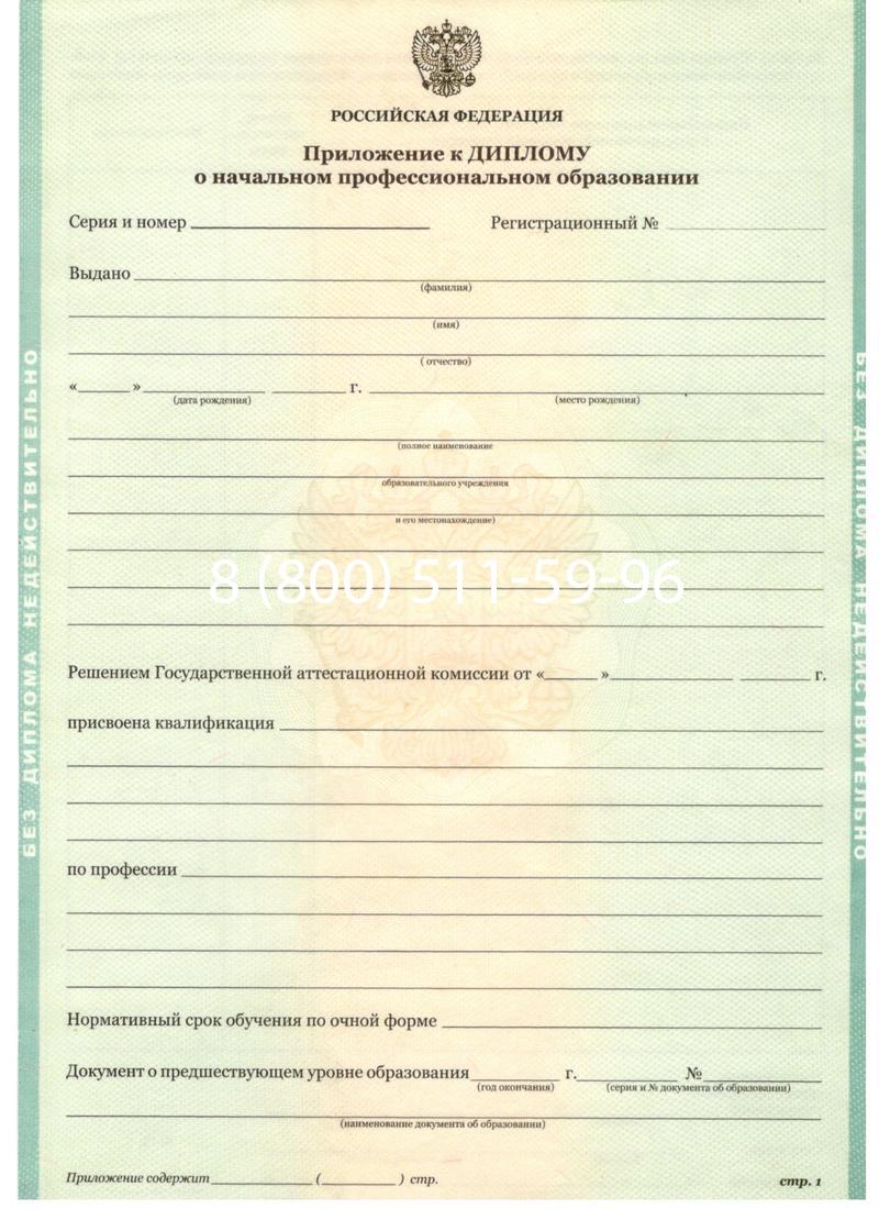 Заказать Диплом училища 2010 год в Нижнем Новгороде